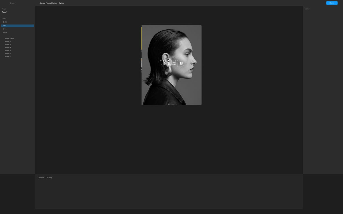 Swipe Figma Motion template Figma file