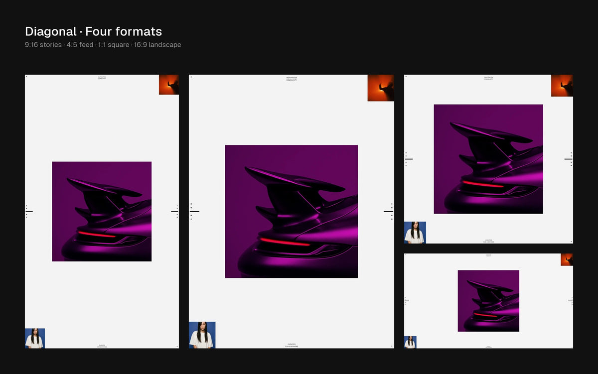 Diagonal Figma Motion template preview 1