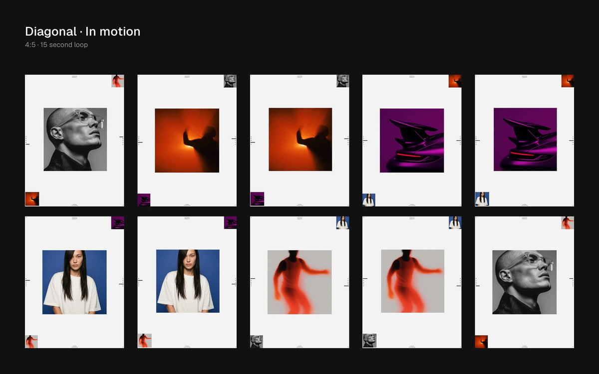 Diagonal Figma Motion template preview 2