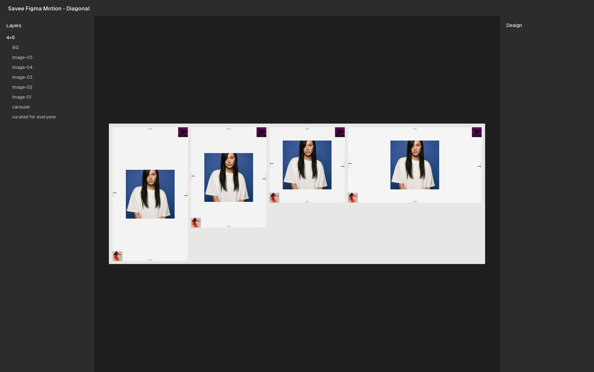 Diagonal Figma Motion template in Figma