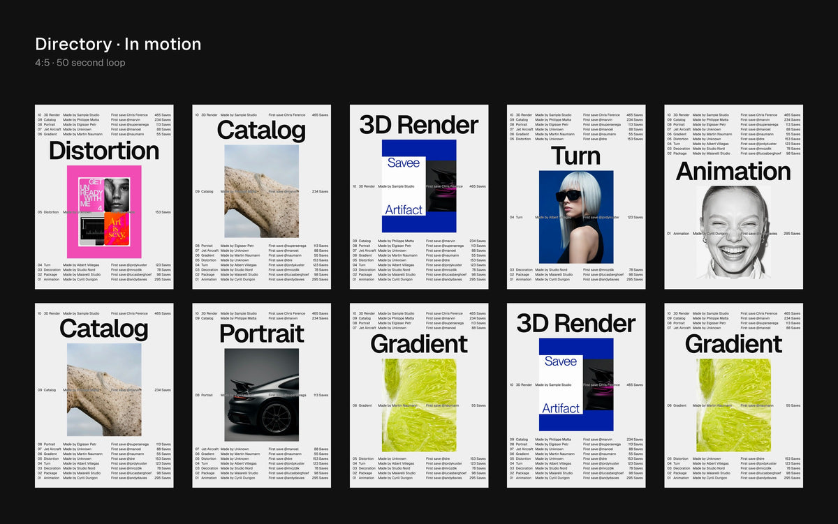 Directory Figma Motion template preview 2