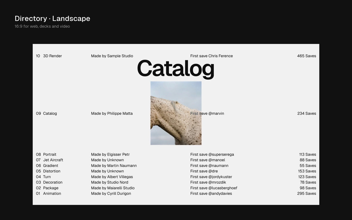 Directory Figma Motion template preview 4