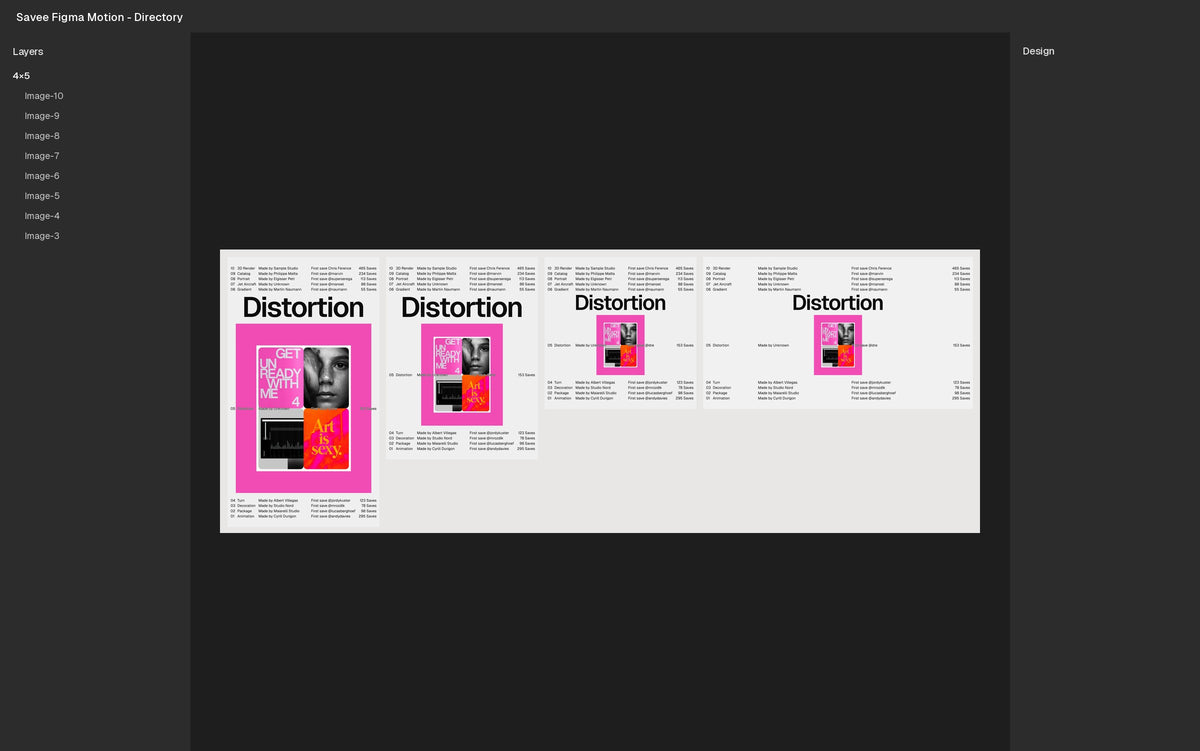 Directory Figma Motion template in Figma