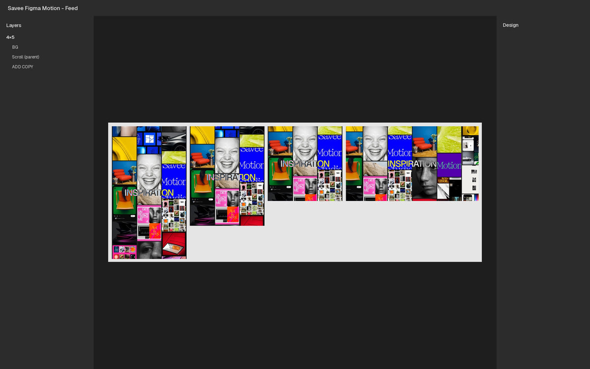 Feed Figma Motion template Figma file