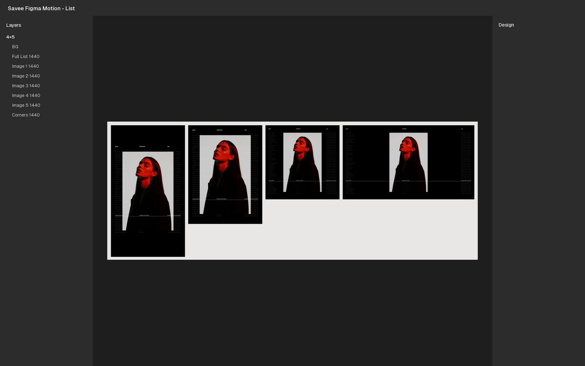 List Figma Motion template in Figma