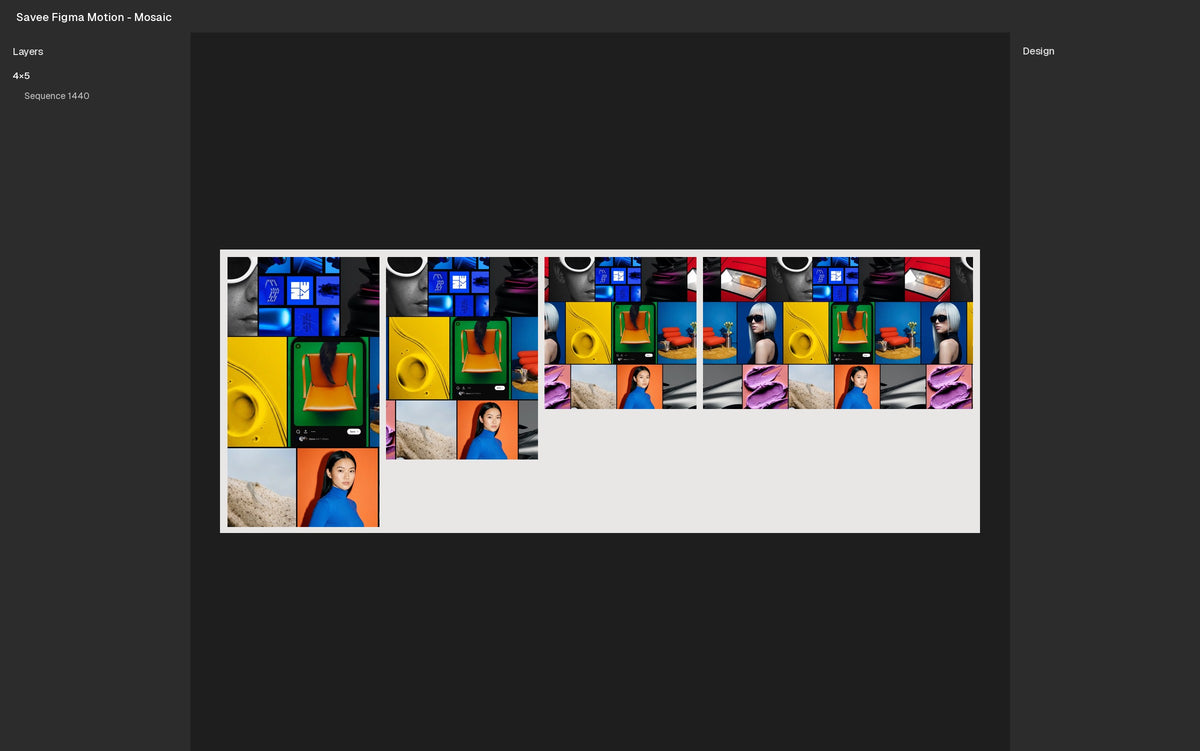 Mosaic Figma Motion template in Figma