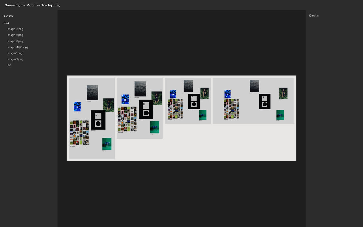 Overlapping Figma Motion template Figma file