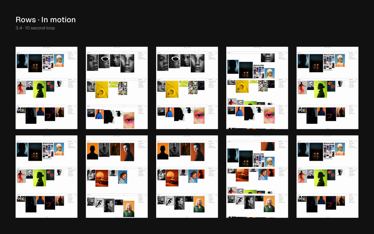 Rows Figma Motion template preview 2