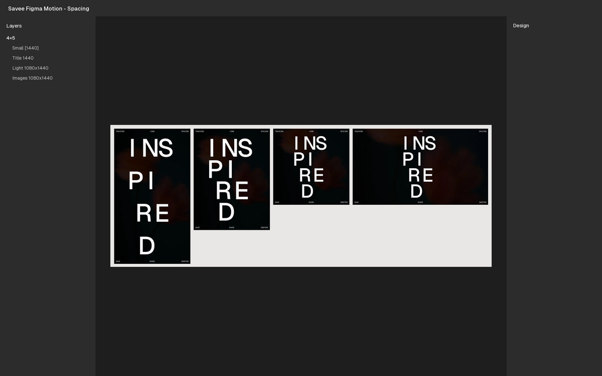 Spacing Figma Motion template in Figma
