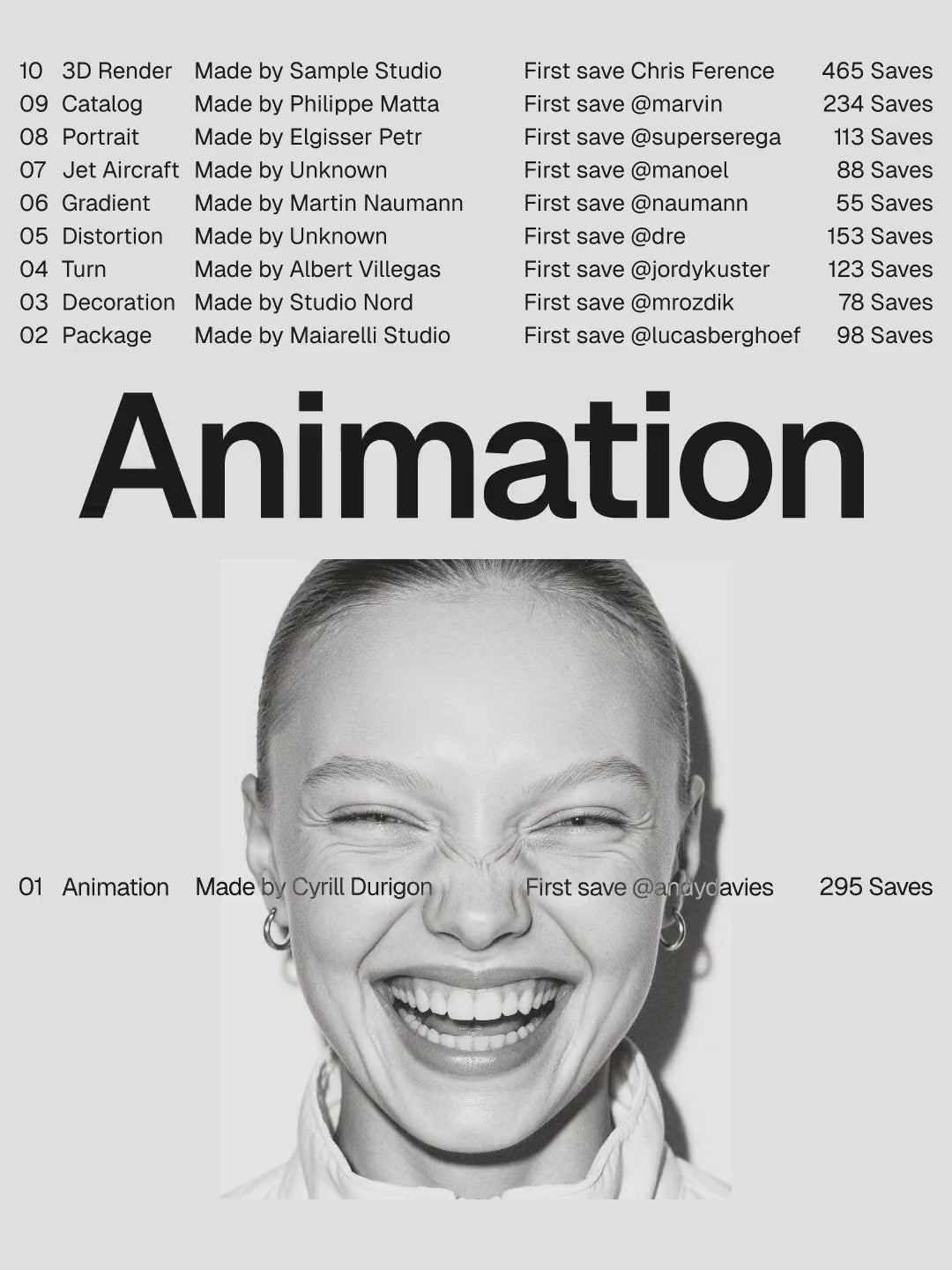 Directory Figma Motion template preview video